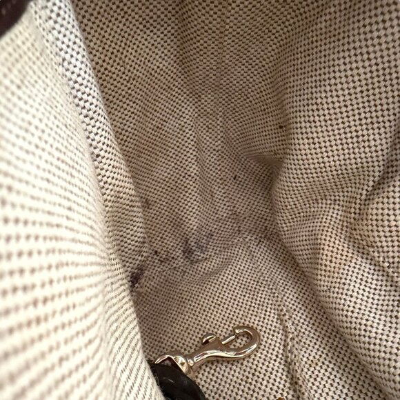 Dooney & Bourke‎ Croco Embossed Leather Hobo Shoulder Bag Brown Preppy Classic - Picture 11 of 11